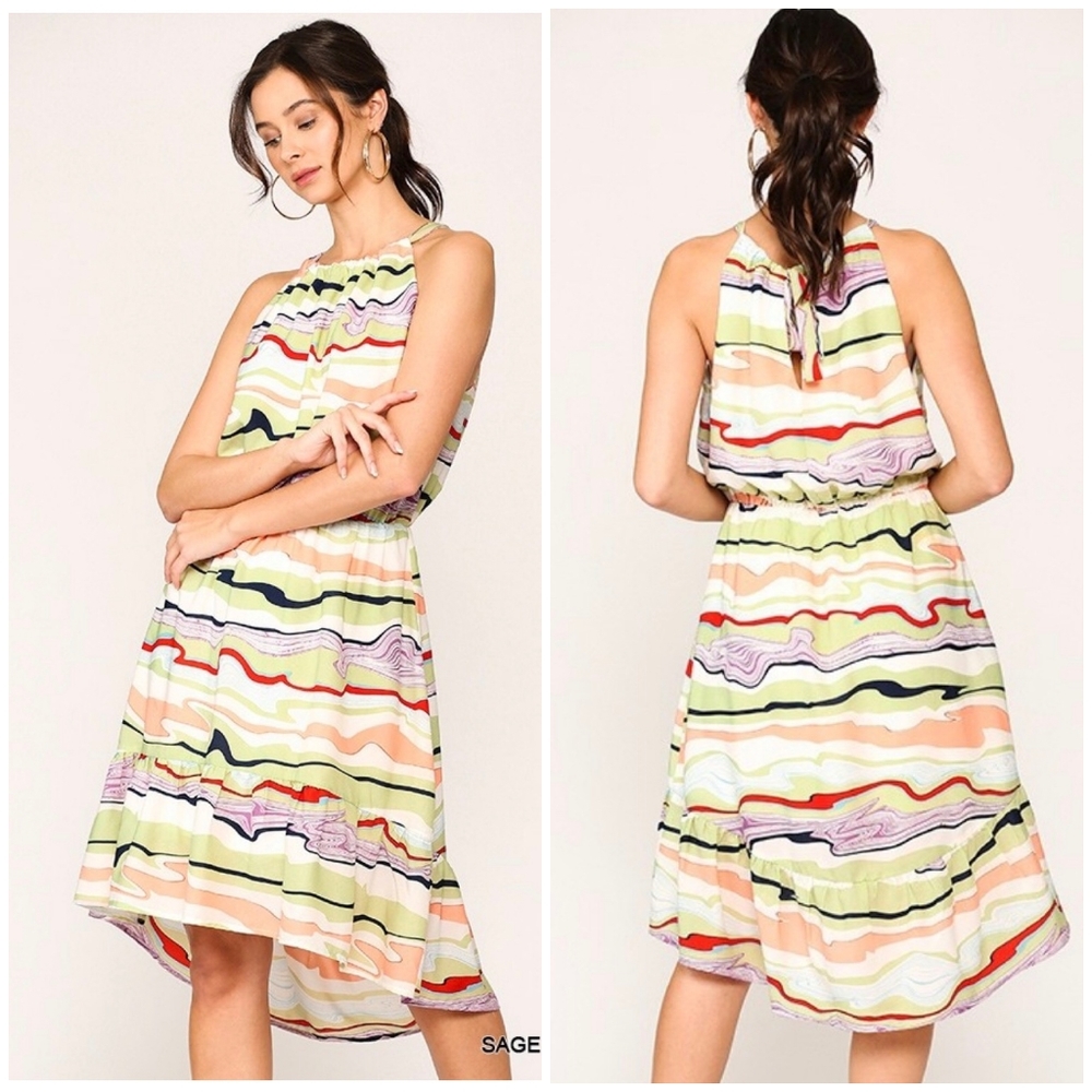 Gigio Chic Halter Top Ruffle Tiered Dress - Picture 5 of 7